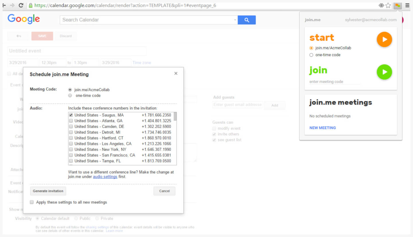 join.me screenshot - 10 beste GoToMeeting-alternatieven voor 2026