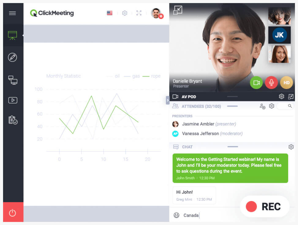 ClickMeeting screenshot - 10 beste GoToMeeting-alternatieven voor 2026