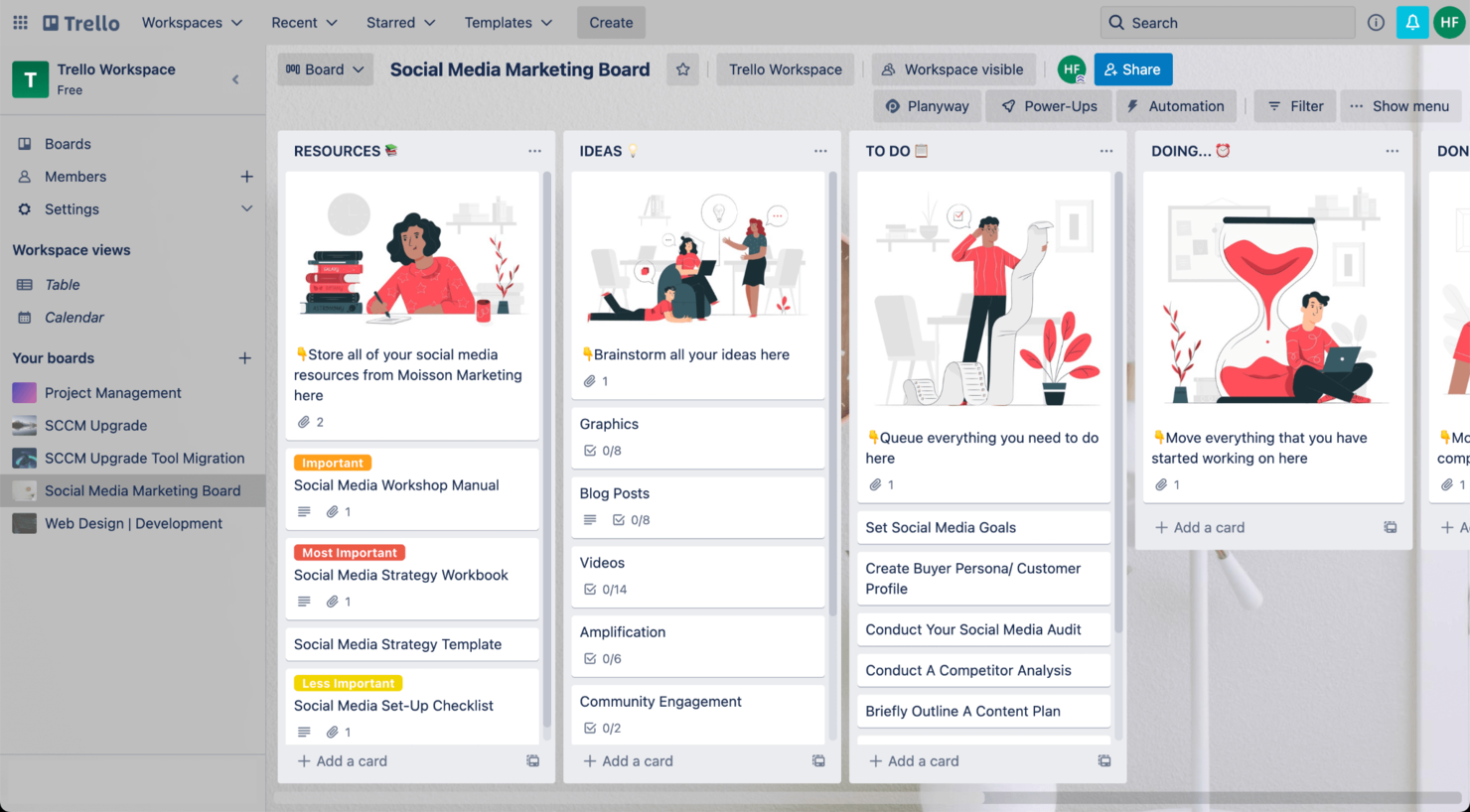 Trello screenshot - 10 beste softwareoplossingen voor werkbeheer voor ondernemingen voor 2026