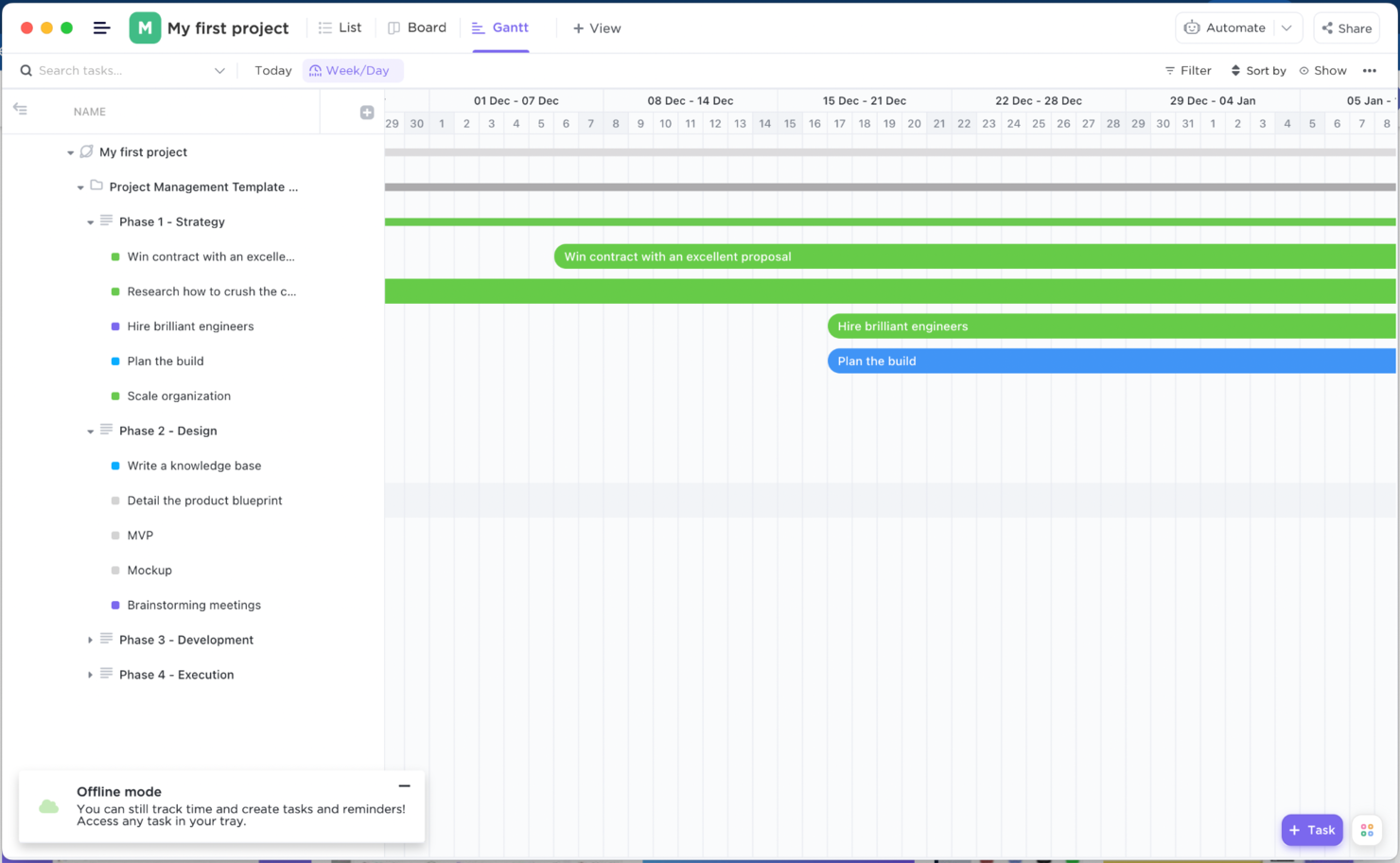ClickUp screenshot - 10 beste desktopsoftware voor projectbeheer in 2026