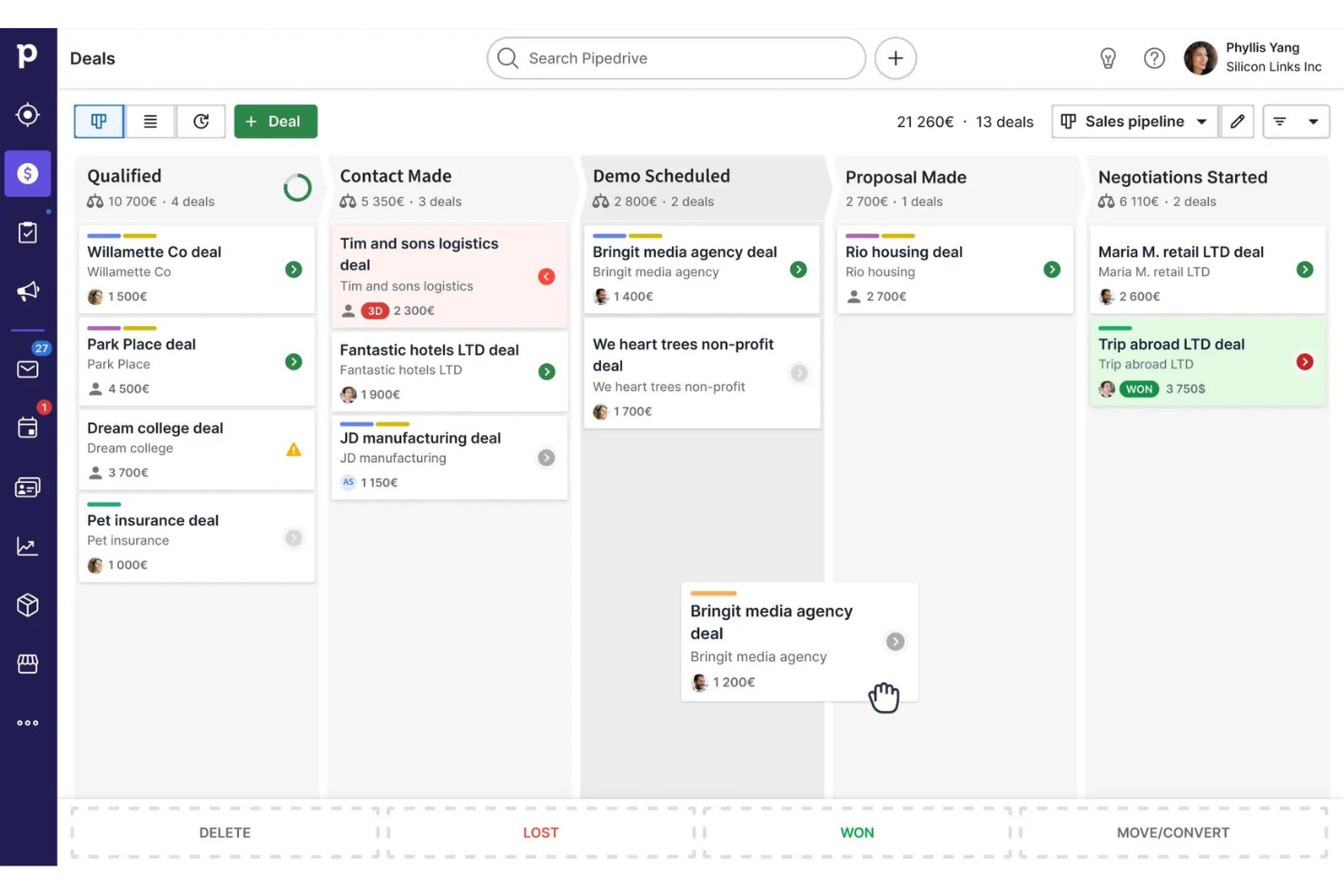 Pipedrive screenshot - 10 beste BPM-tools om de operationele efficiëntie in 2026 te verhogen