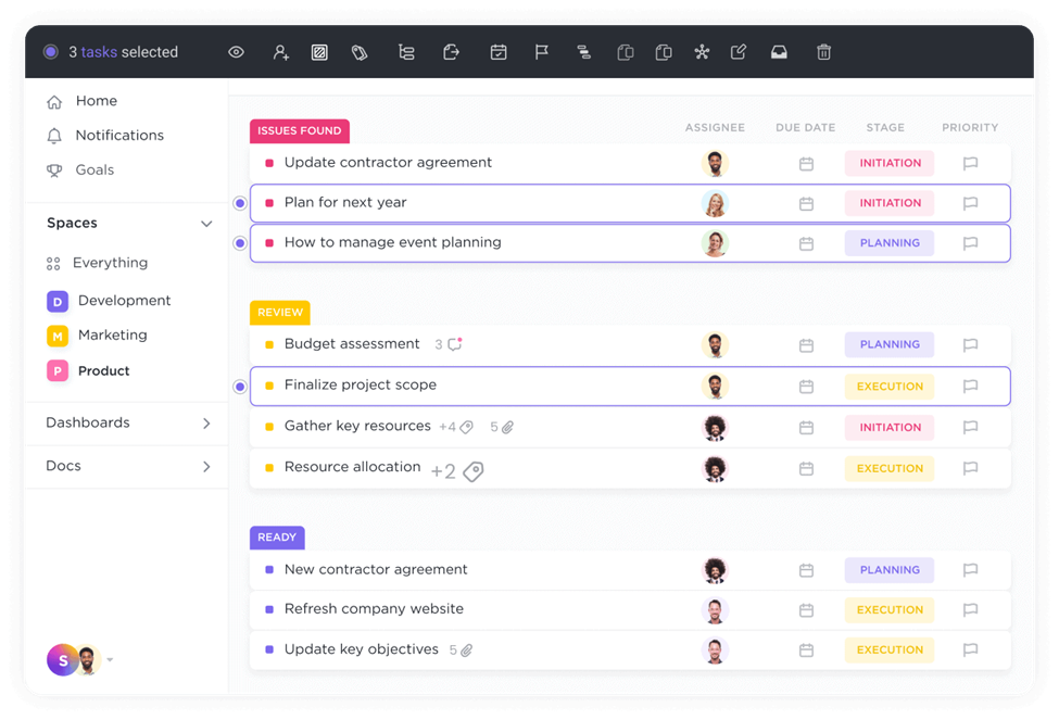 ClickUp screenshot - 10 beste software voor projecttaakbeheer beoordeeld voor 2026