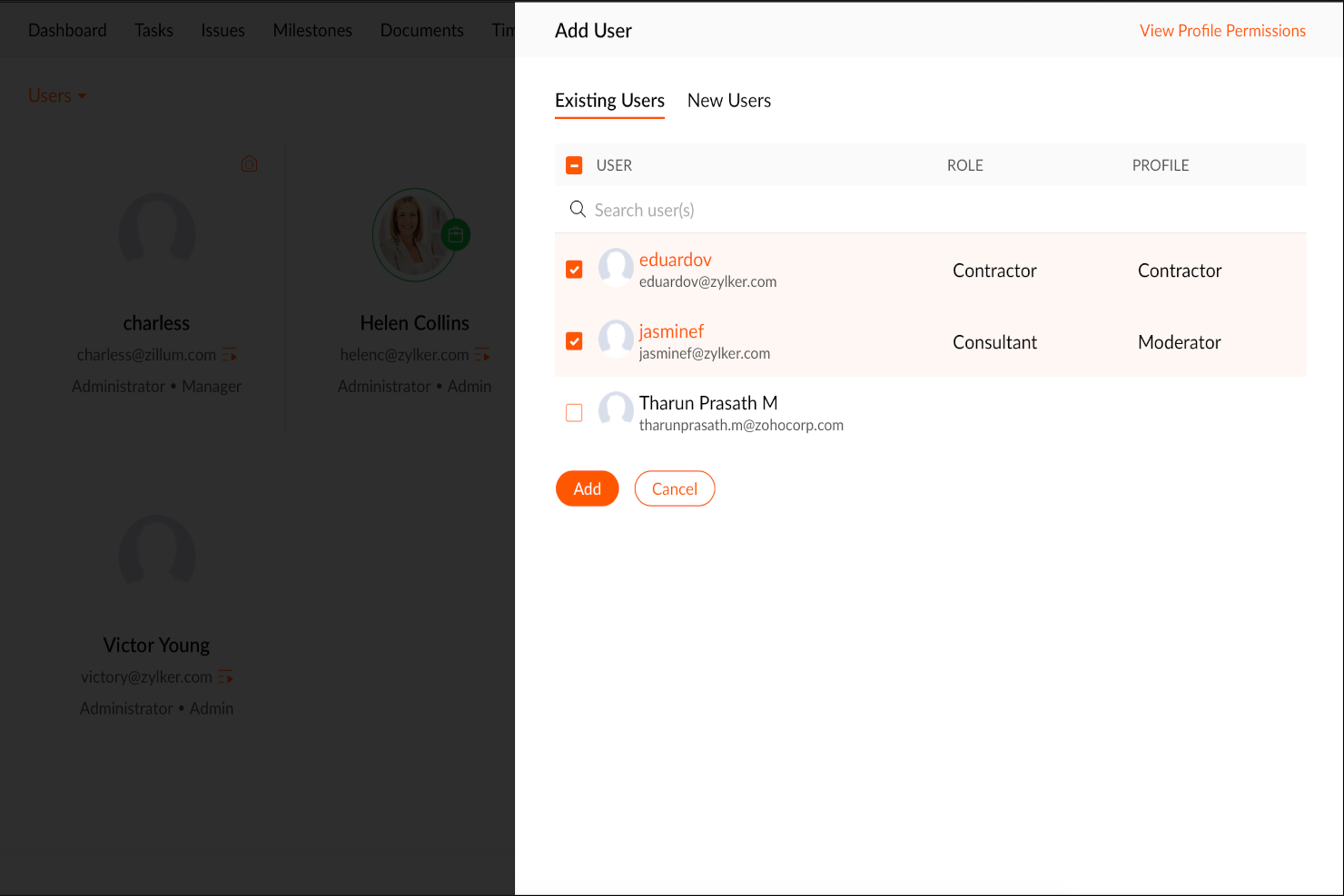 Zoho Projects screenshot - 10 beste projectmanagementtools met klantportalen voor 2026