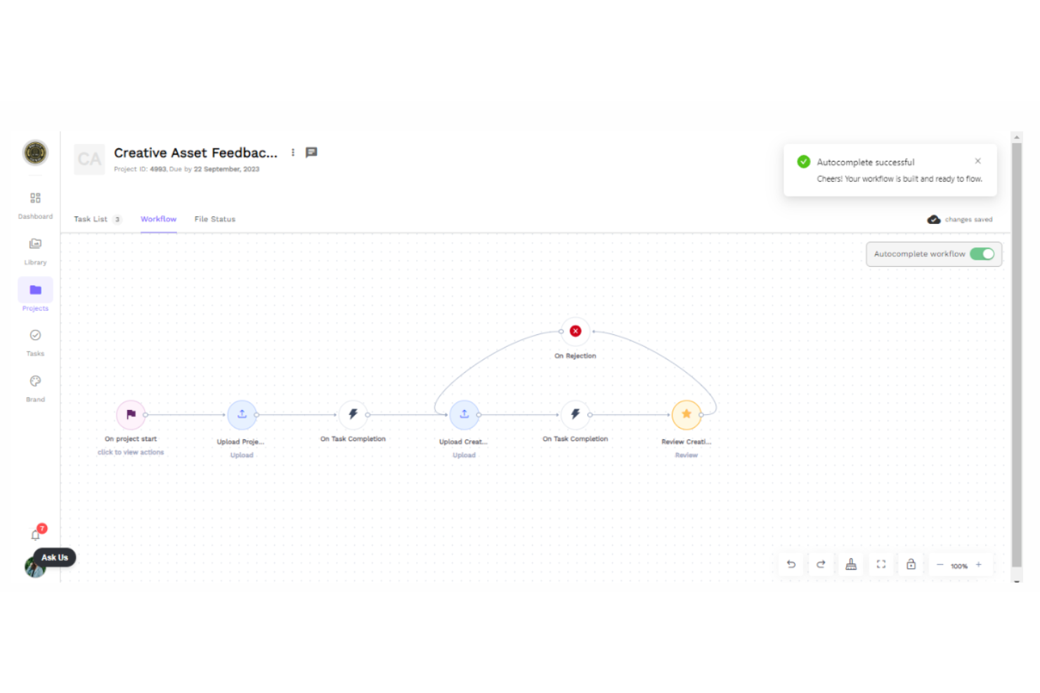 Artwork Flow by Bizongo screenshot - 10 beste contentbeheersystemen voor ondernemingen voor 2026