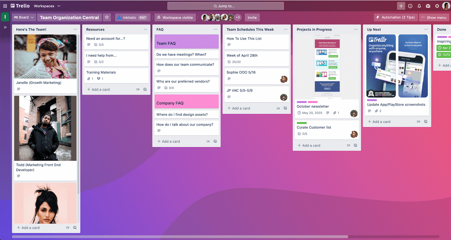 Trello screenshot - 10 Beste software voor vastgoedprojectmanagement in 2026