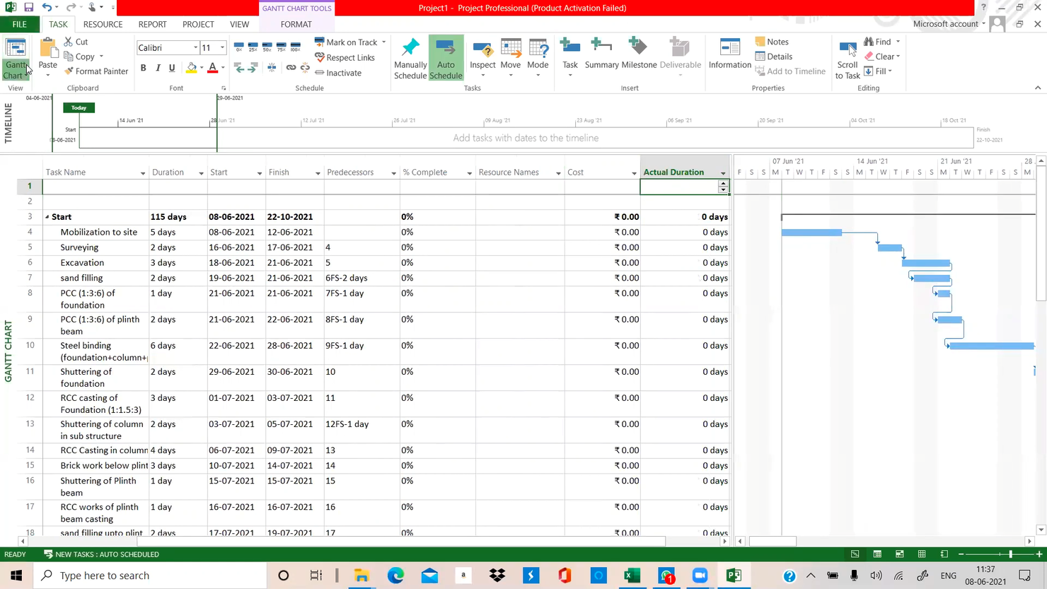 Microsoft Project screenshot - 10 beste desktopsoftware voor projectbeheer in 2026