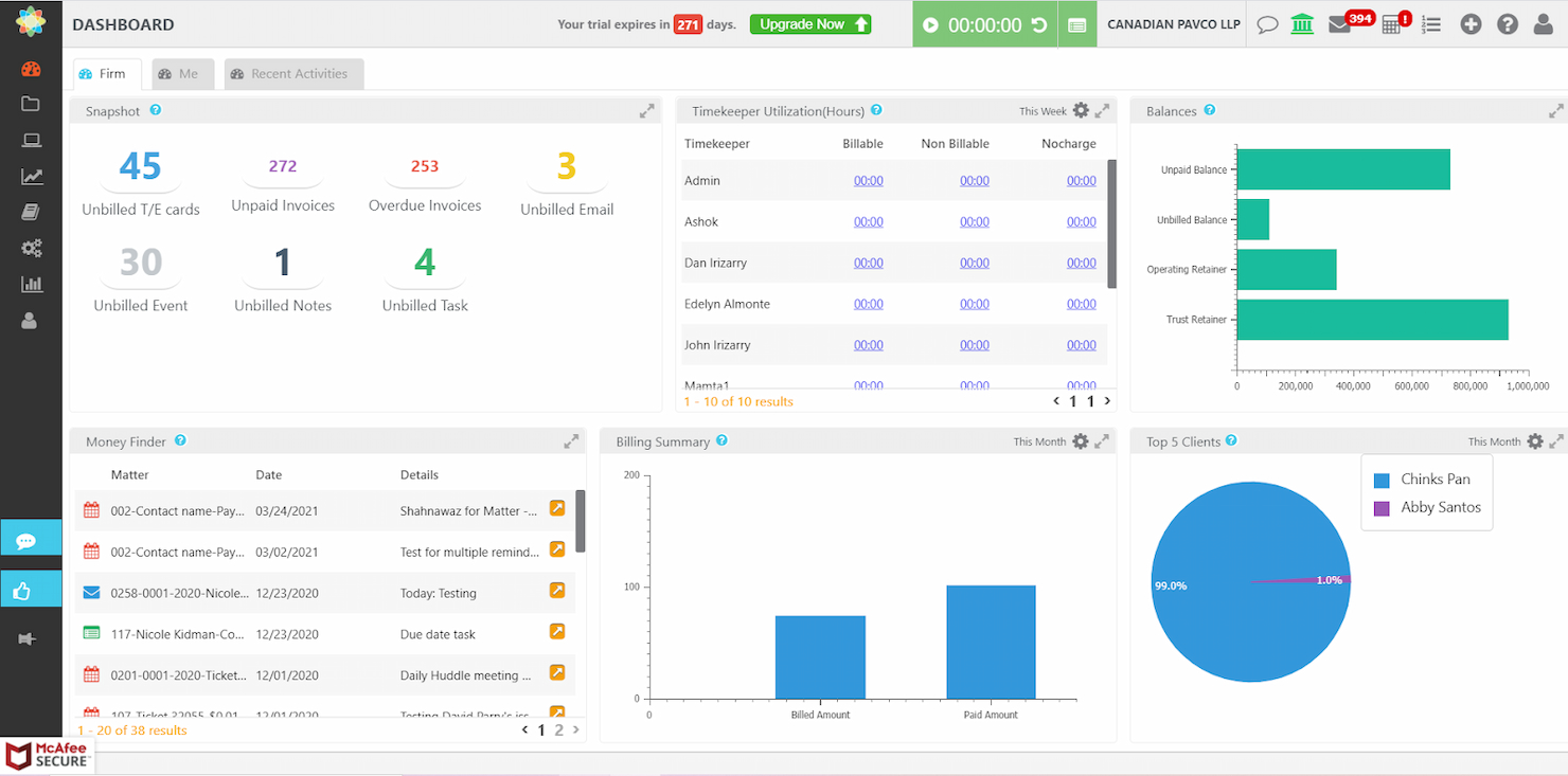 CosmoLex screenshot - 10 beste software voor juridisch projectmanagement in 2026