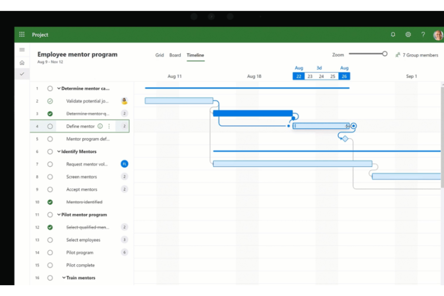 Microsoft Project screenshot - De 10 beste software voor werkopdelingsstructuren beoordeeld in 2026