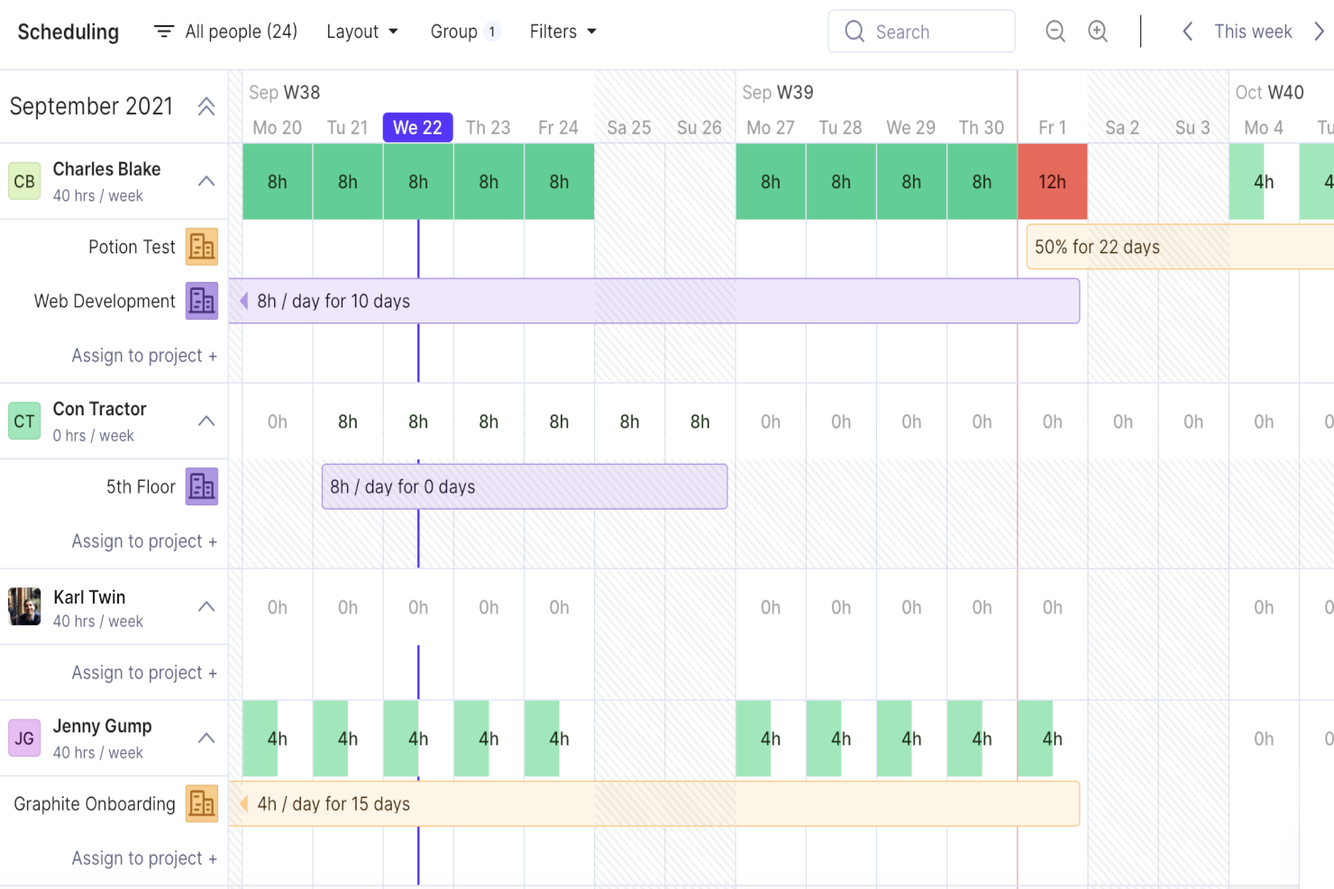 Productive screenshot - 10 beste alternatieven voor Smartsheet die ik in 2026 heb geprobeerd