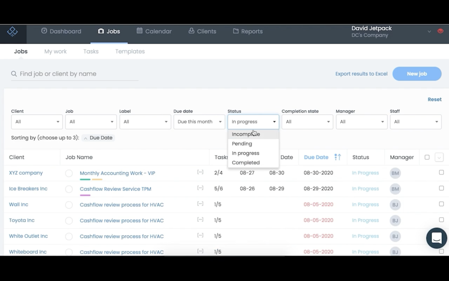 Jetpack Workflow screenshot - 10 beste software voor projectmanagement in de boekhouding voor 2026