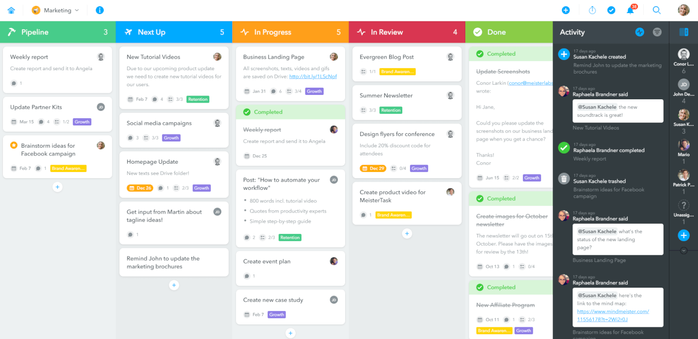 MeisterTask screenshot - 10 beste projectmanagementtools voor externe teams in 2026