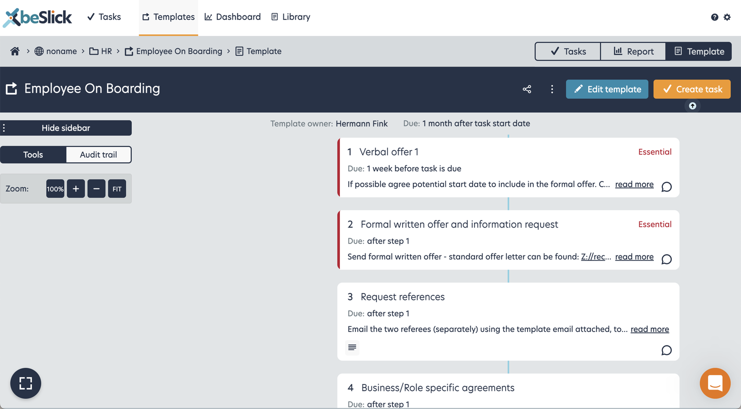 beSlick screenshot - 10 beste projectworkflowtools voor efficiëntie in 2026