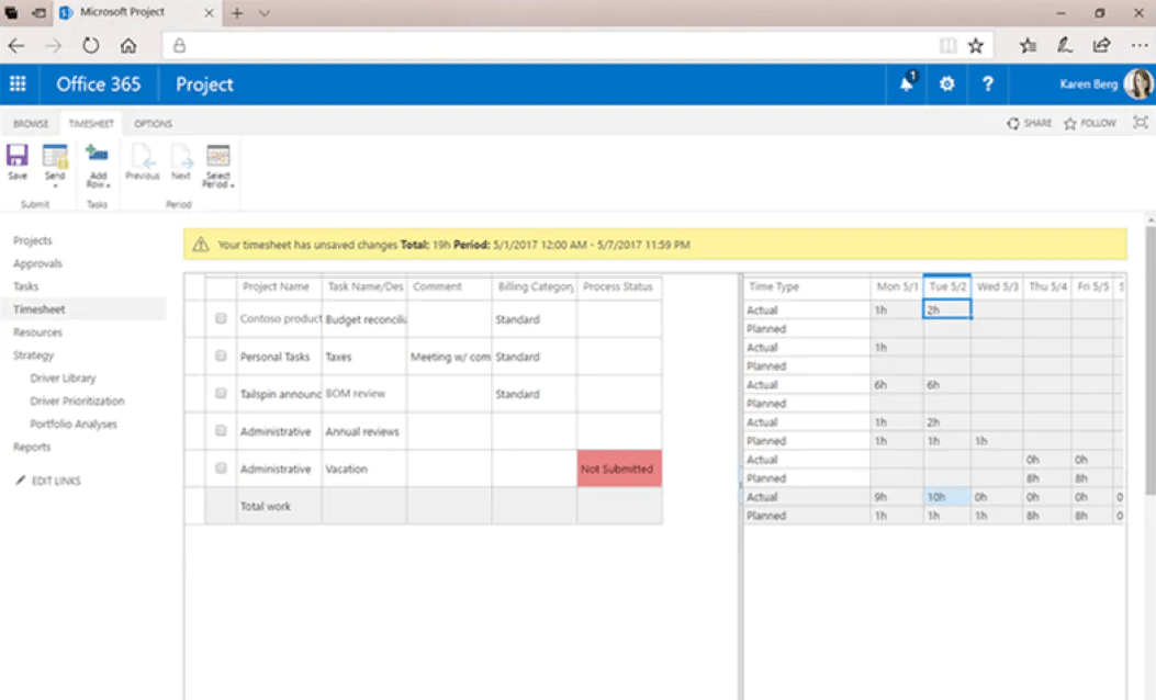 Microsoft Project screenshot - 10 beste projectmanagementsoftware voor Mac in 2026