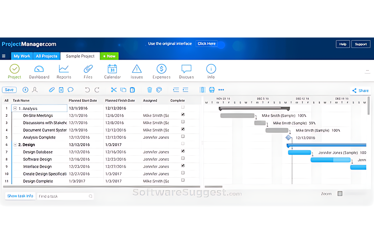 ProjectManager screenshot - 10 beste software voor resourcebeheer voor professionele dienstverlening, beoordeeld in 2026