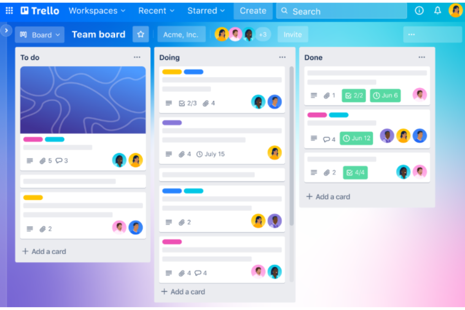 Trello screenshot - 10 beste persoonlijke projectmanagementsoftware voor 2026