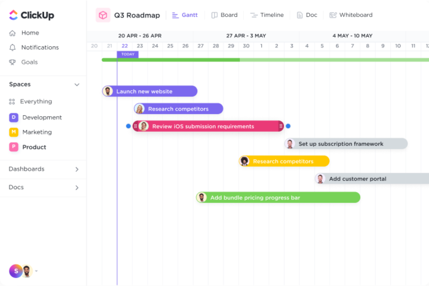 ClickUp screenshot - 10 beste software voor taakbeheer voor kleine bedrijven in 2026