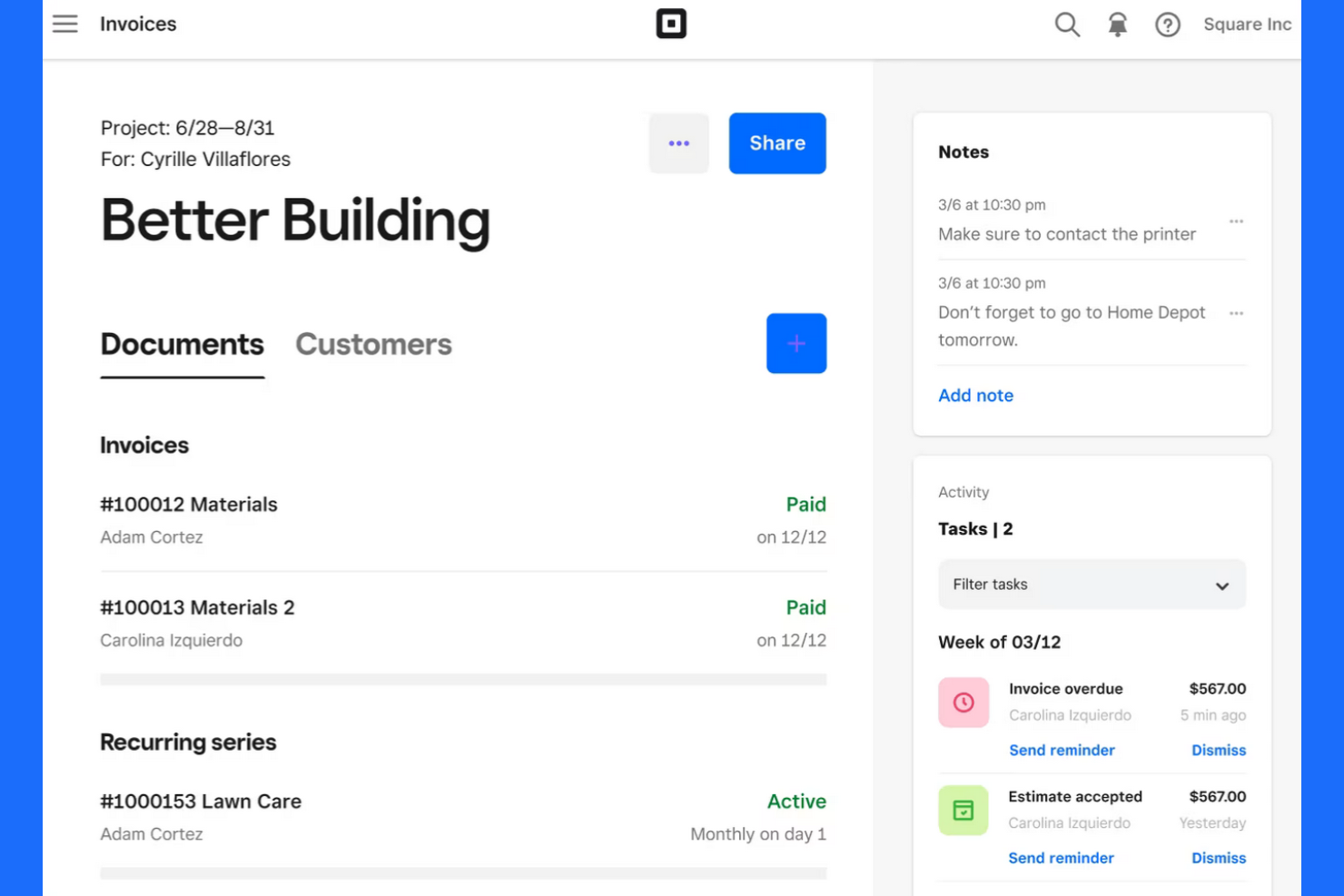 Square screenshot - 10 beste QuickBooks-alternatieven voor 2026