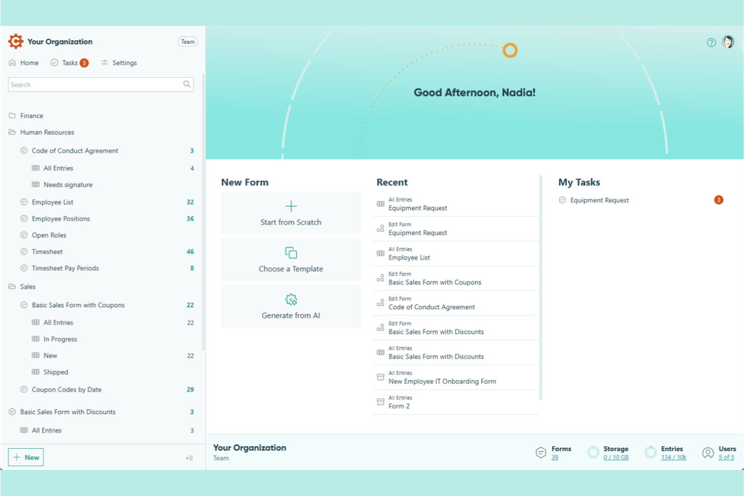 Cognito Forms screenshot - 10 beste alternatieven voor Google Forms voor 2026