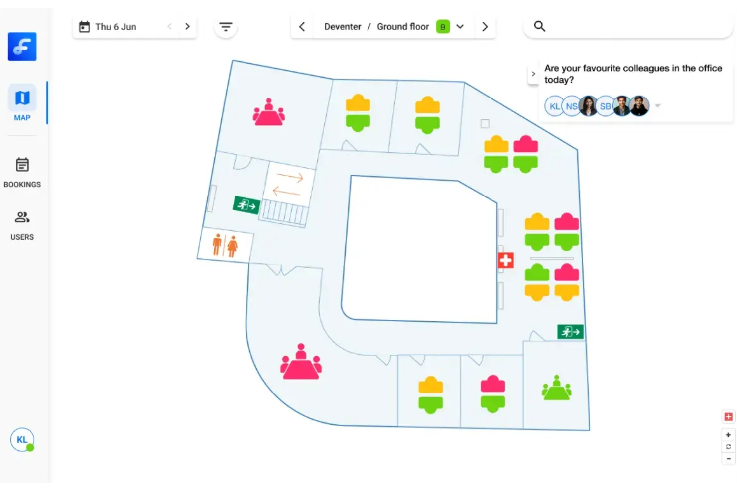 Flexwhere screenshot - 10 beste gratis software voor het reserveren van flexibele werkplekken in 2026