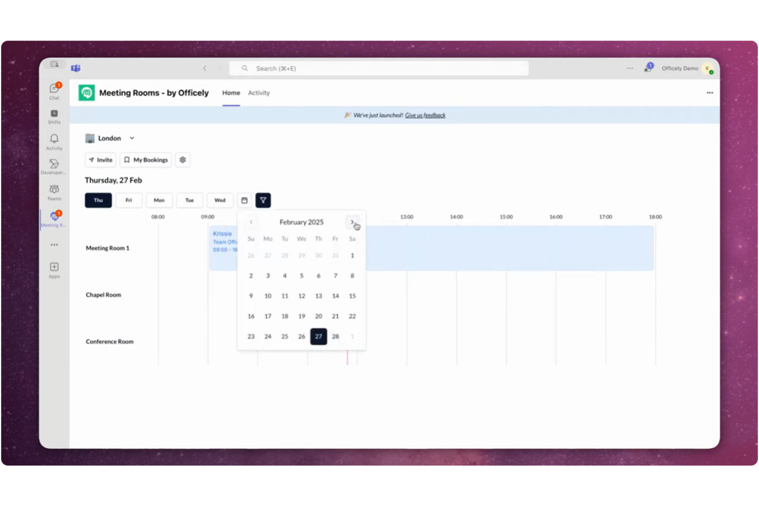Officely screenshot - 10 beste AI-software voor het reserveren van flexplekken in 2026