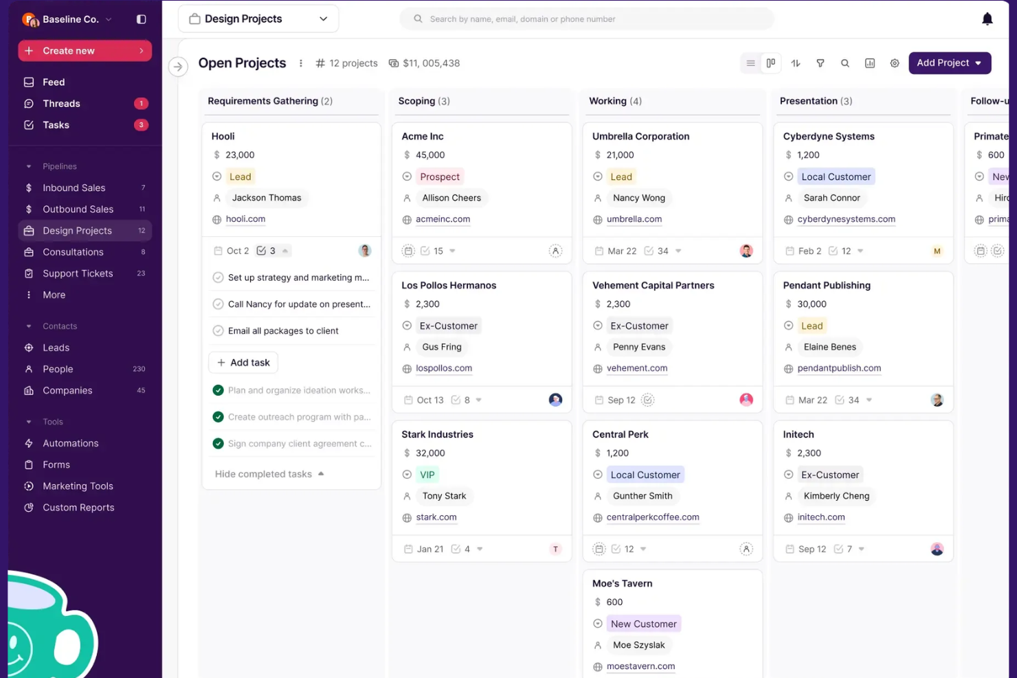 Copper screenshot - 10 beste HubSpot CRM-alternatieven in 2026