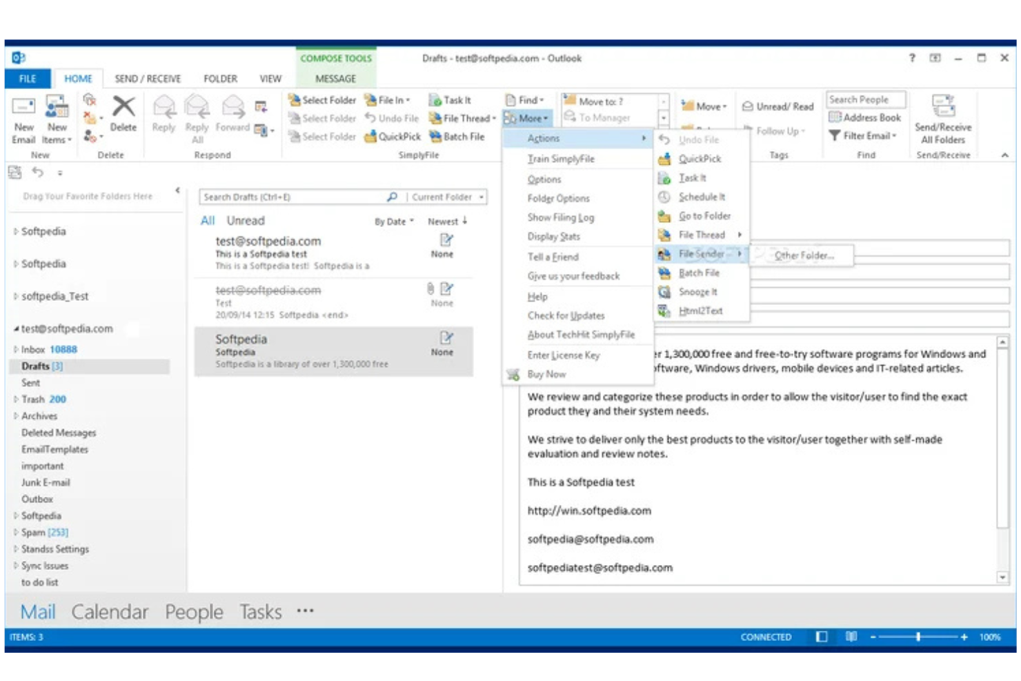 SimplyFile screenshot - 10 beste software voor e-mailarchivering in 2026