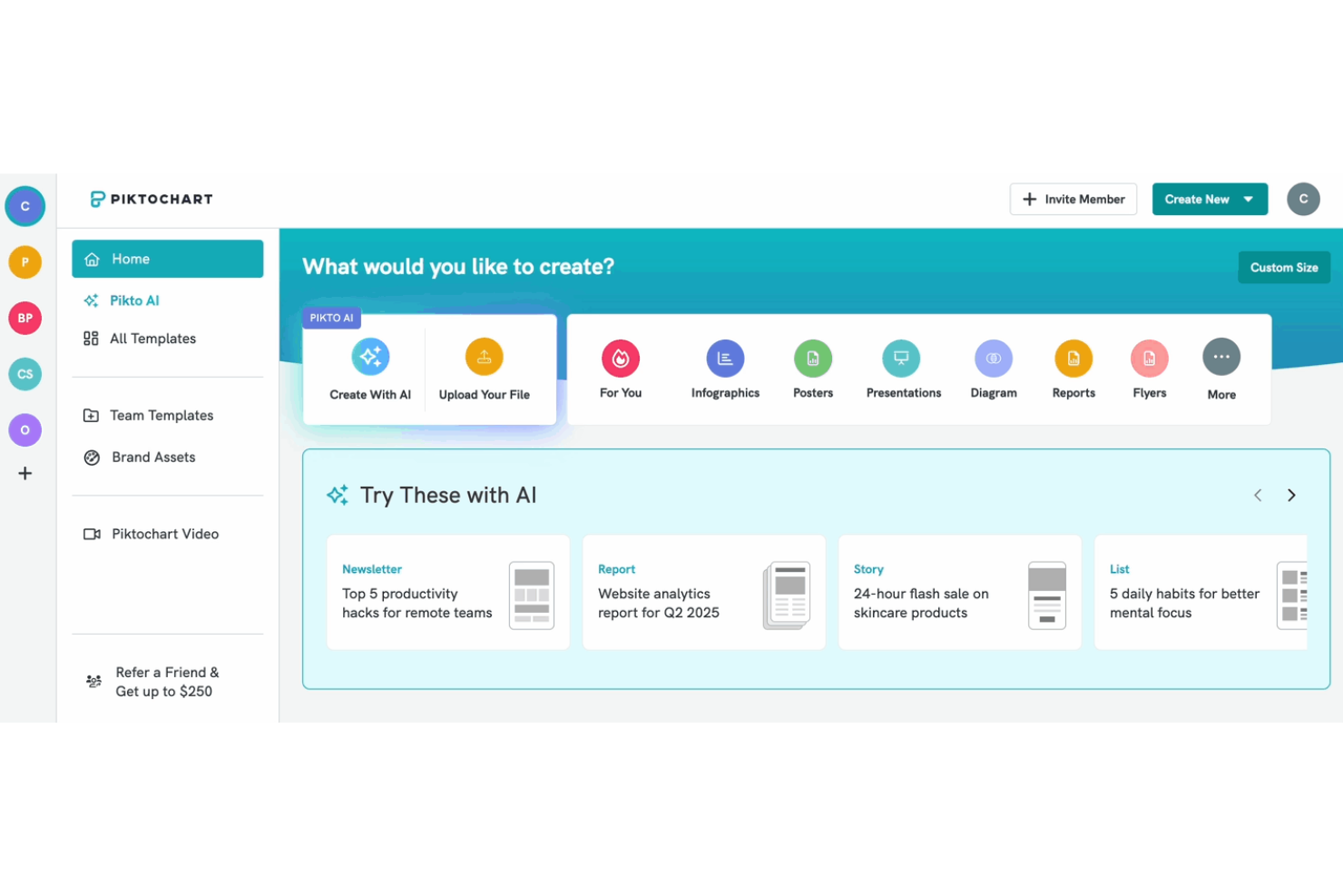 Piktochart screenshot - 10 Beste Visme-alternatieven voor 2026