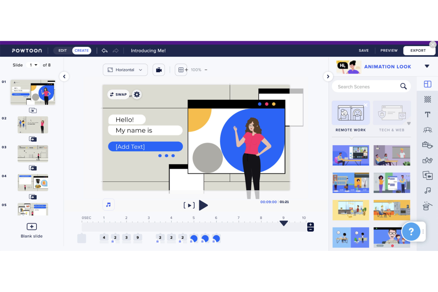 PowToon screenshot - 10 Beste Visme-alternatieven voor 2026