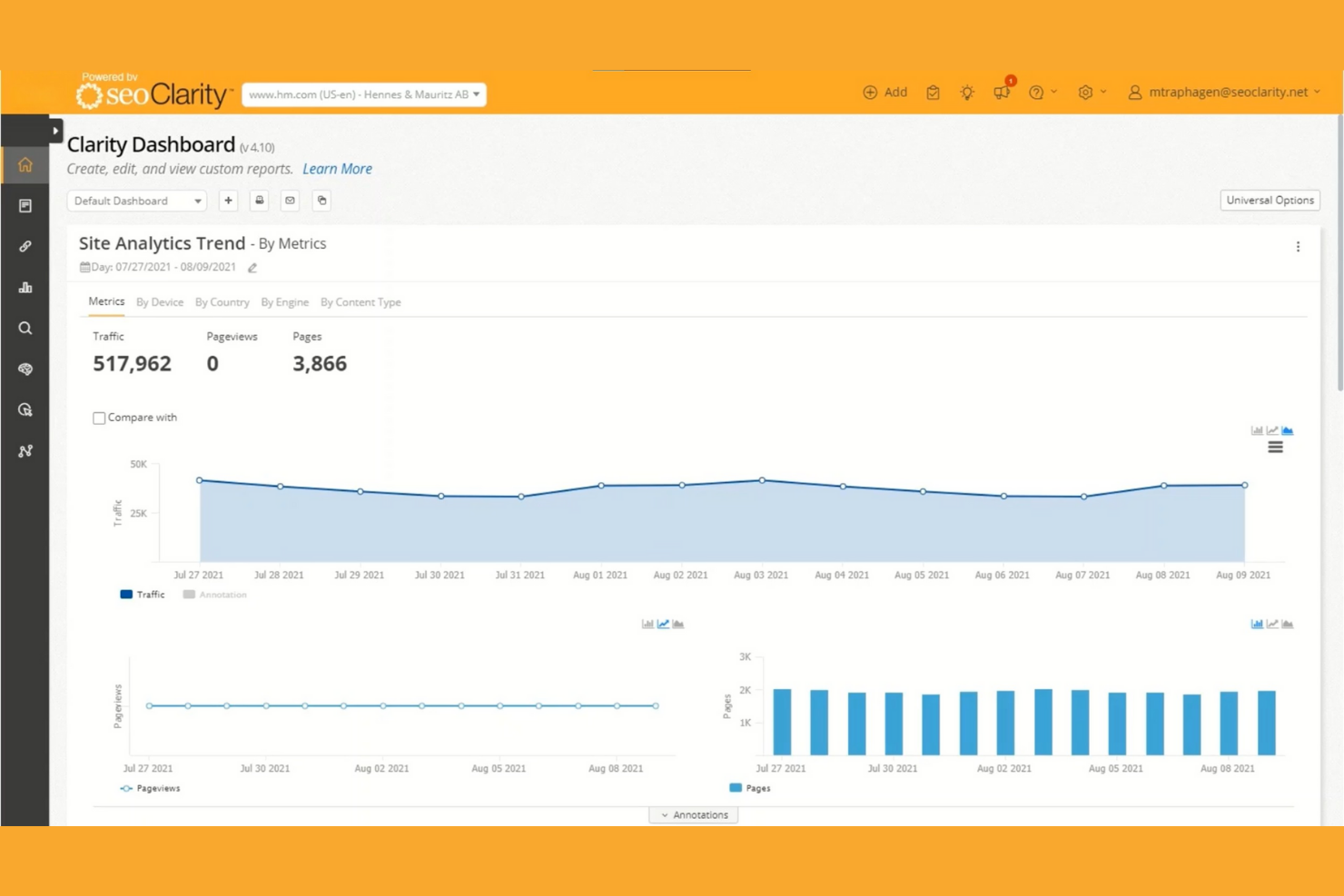 seoClarity screenshot - 10 beste softwareoplossingen voor enterprise-SEO-bureaus voor 2026