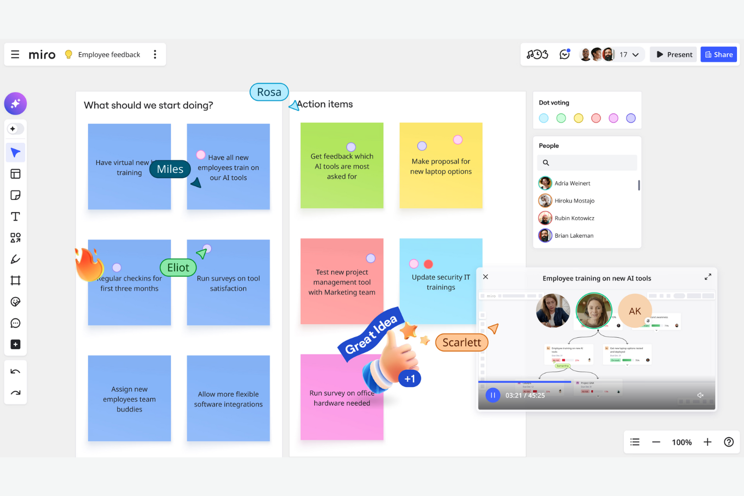 Miro screenshot - 10 beste softwareoplossingen voor digitale werkplekken voor 2026
