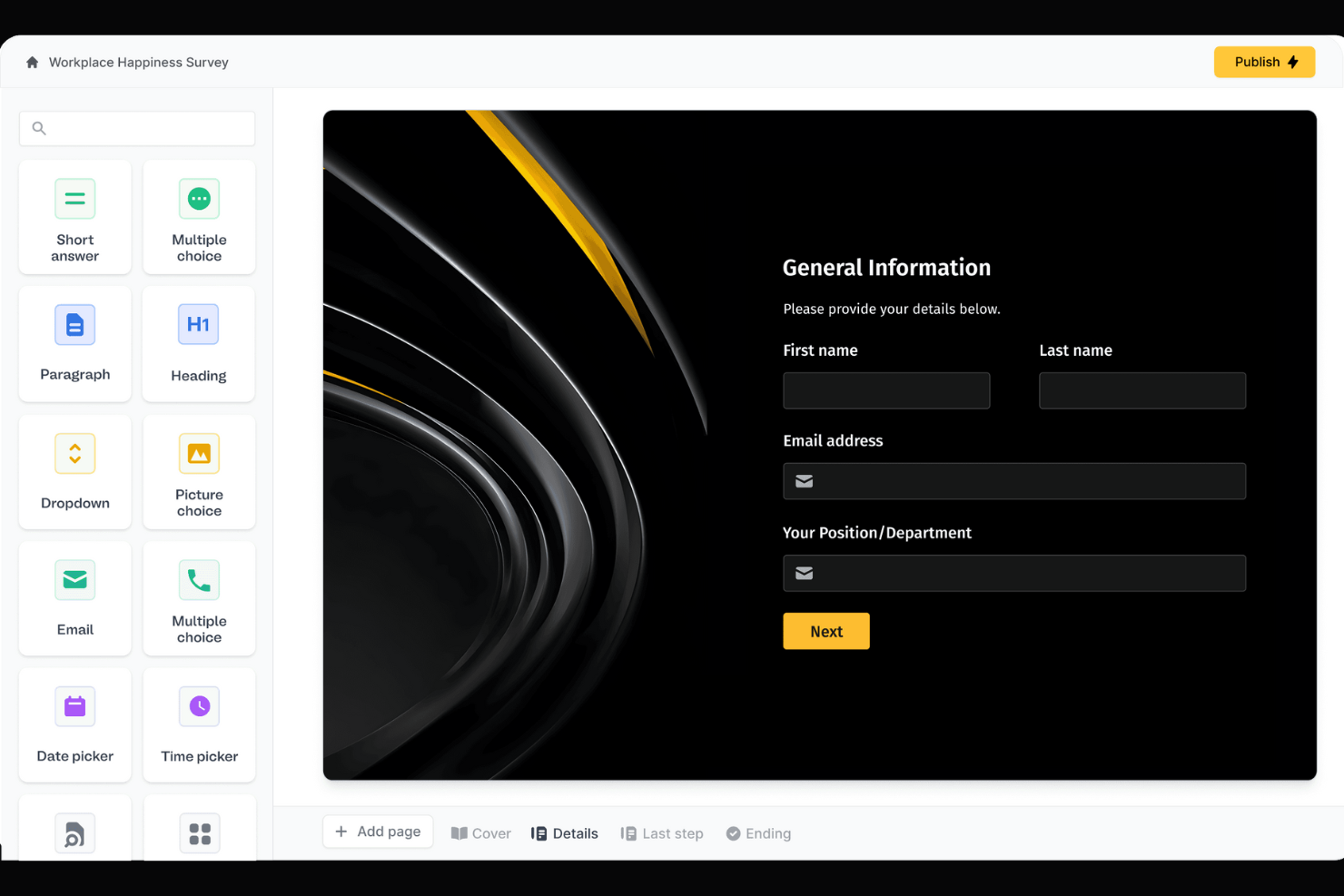 Fillout screenshot - 10 Formstack-alternatieven in 2026