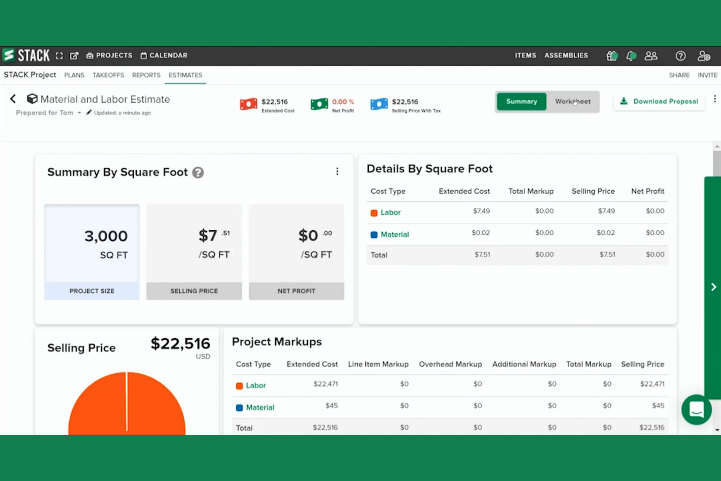 STACK screenshot - 10 beste software voor HVAC-ramingen beoordeeld in 2026