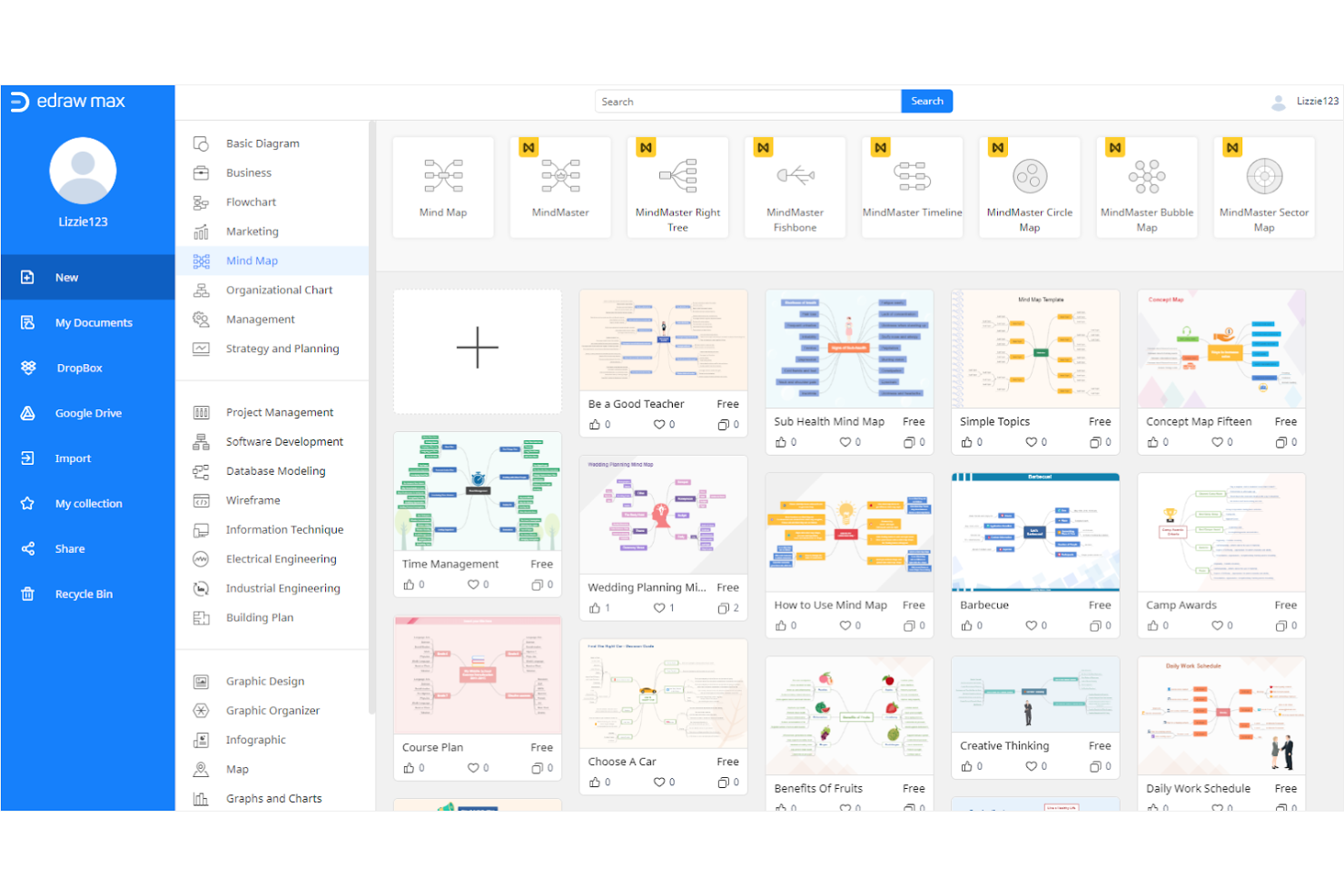 EdrawMax screenshot - 10 beste alternatieve tools voor Lucidchart voor diagrammen in 2026