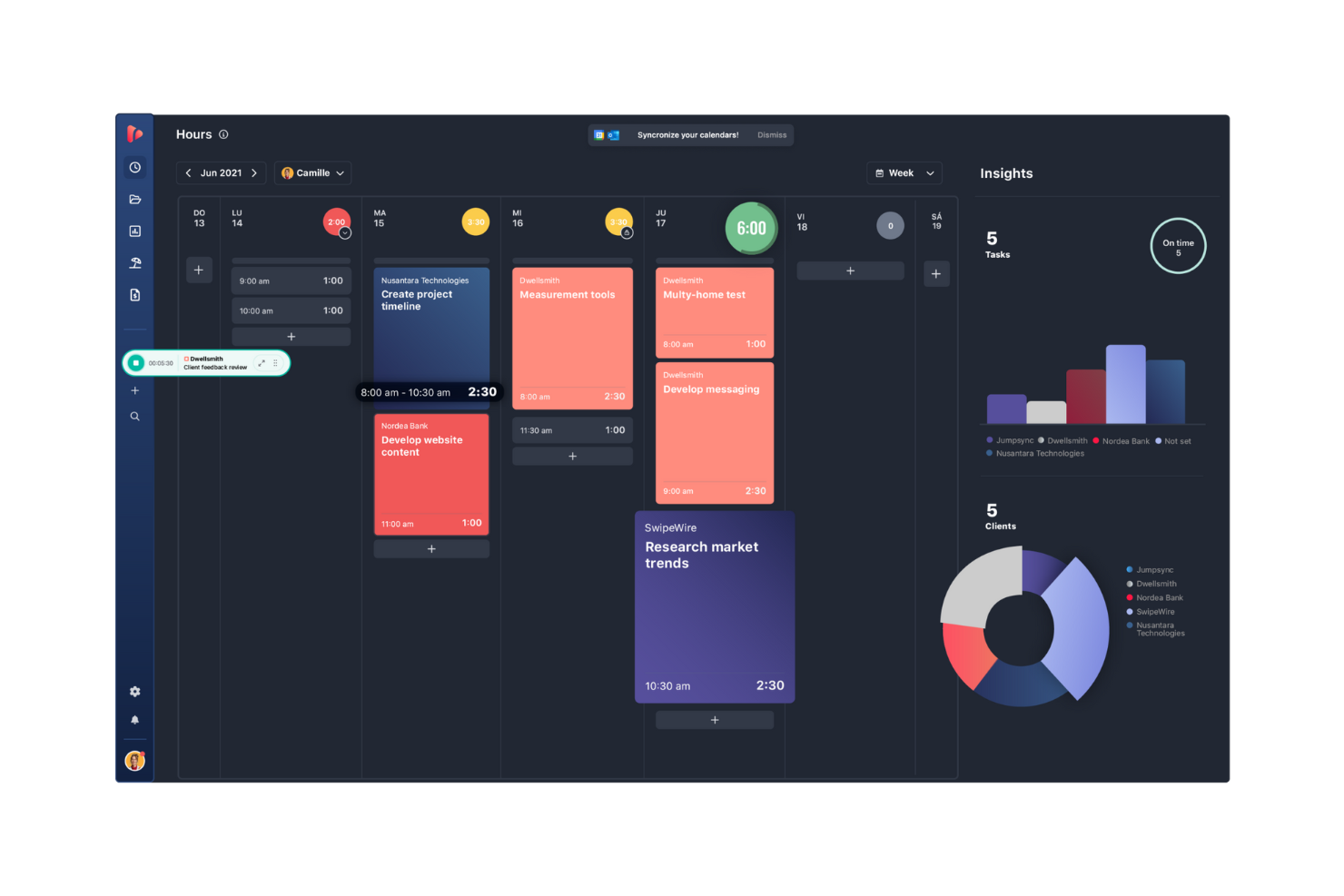 Timely screenshot - 10 beste AI-projectmanagementsoftware voor ondernemingen, beoordeeld in 2026