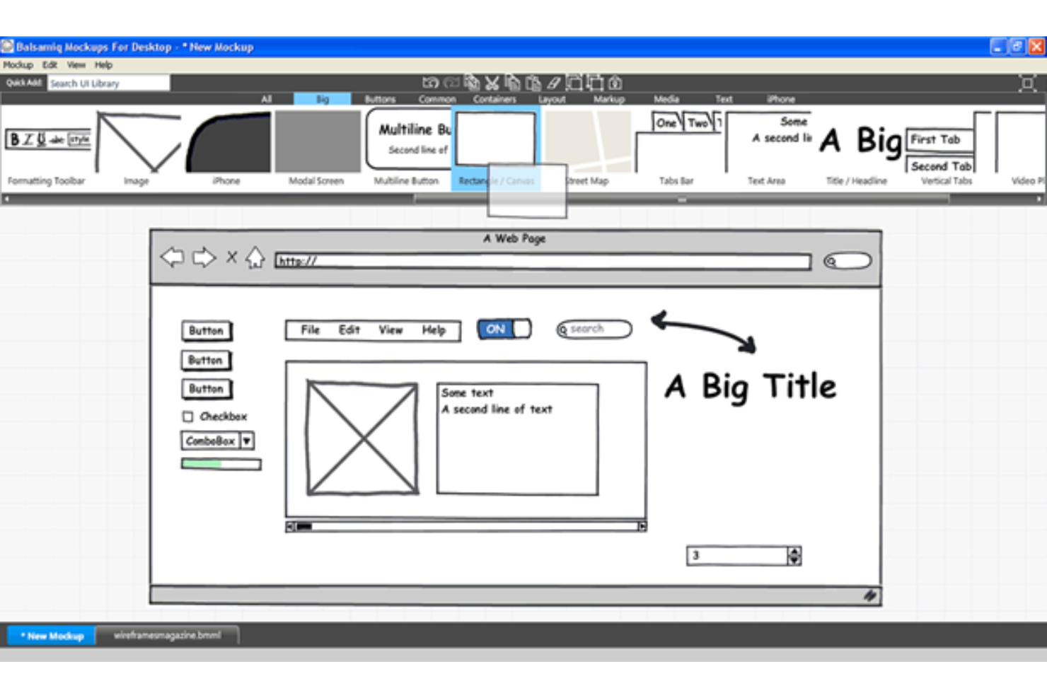 Balsamiq screenshot - 10 Beste InVision-alternatieven voor prototypen in 2026