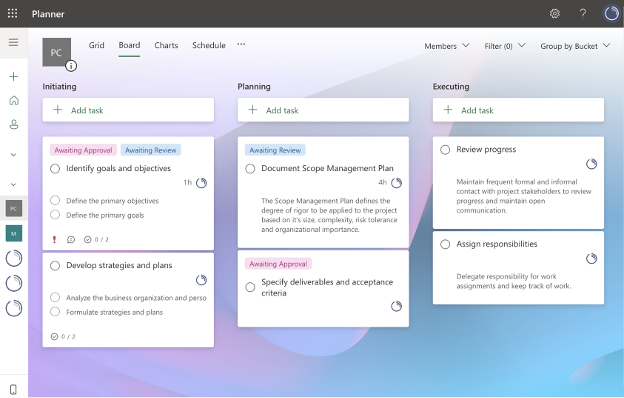 Microsoft Planner screenshot - 10 beste software voor projectmanagement bij de overheid beoordeeld in 2026