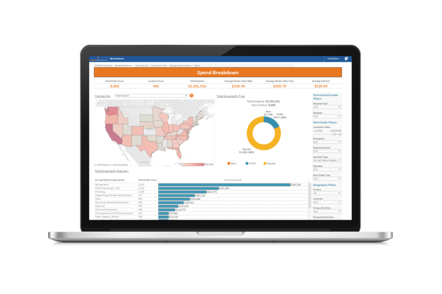 Corrigo screenshot - 10 beste software voor faciliteitenprojectbeheer voor 2026