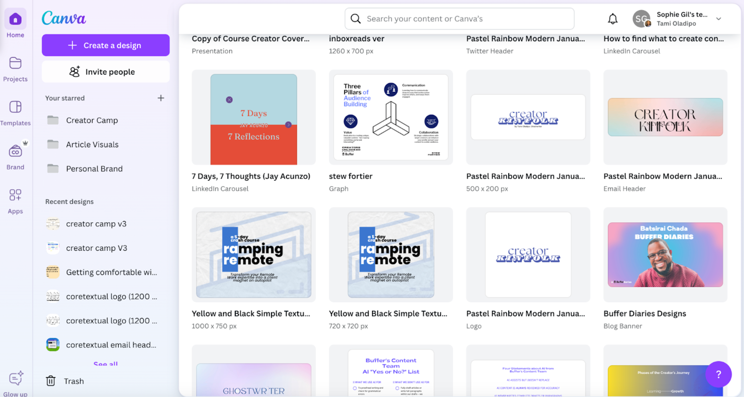Canva screenshot - 10 Beste tools voor visuele samenwerking beoordeeld in 2026