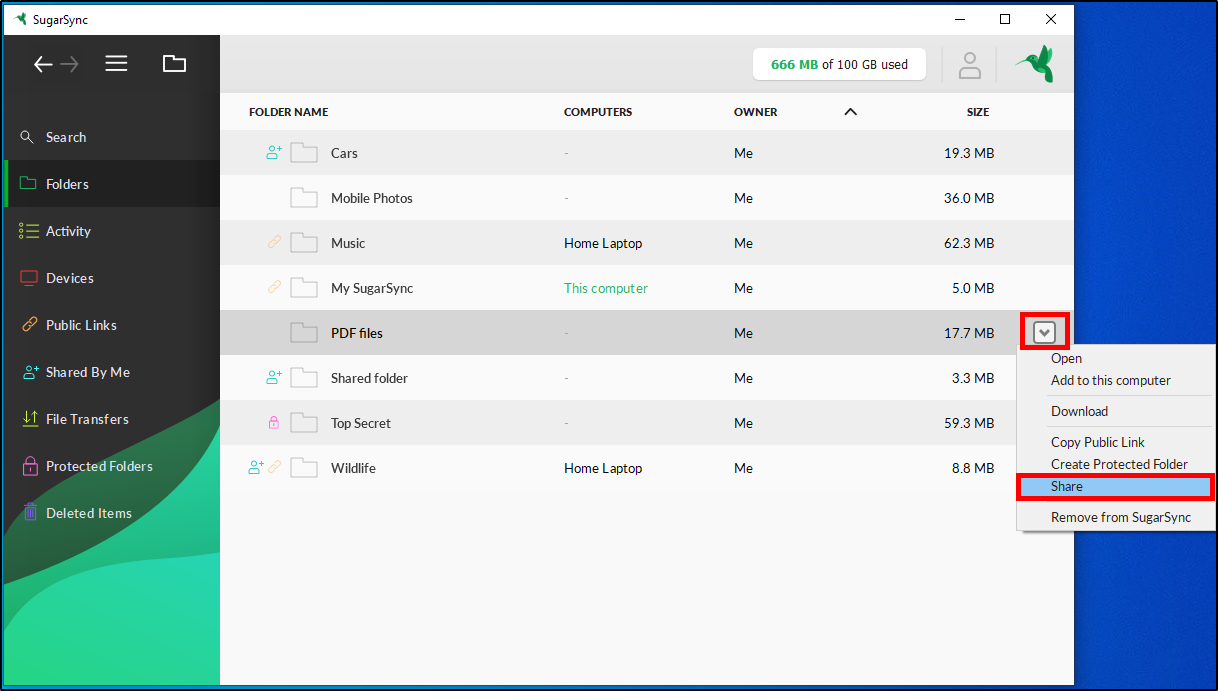 SugarSync screenshot - De 10 beste software voor bestandssynchronisatie beoordeeld in 2026