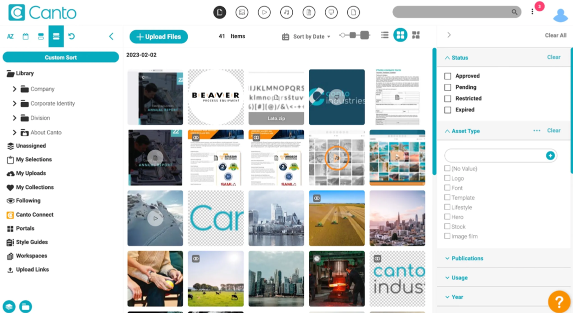 Canto screenshot - 10 beste software voor digitaal activabeheer voor e-commerce