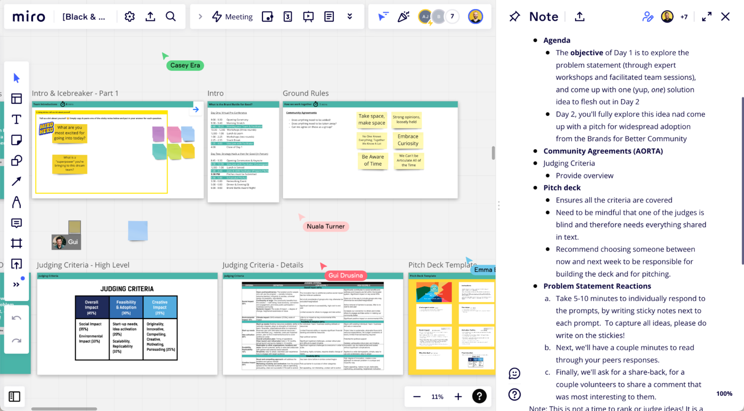 Miro screenshot - 10 beste gratis mindmappingsoftware voor creativiteit in 2026