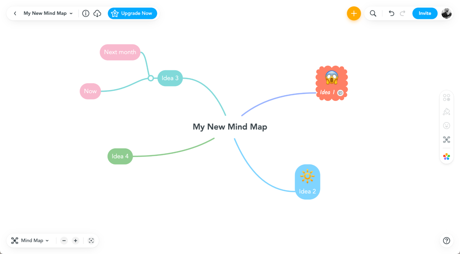 MindMeister screenshot - 10 beste gratis mindmappingsoftware voor creativiteit in 2026