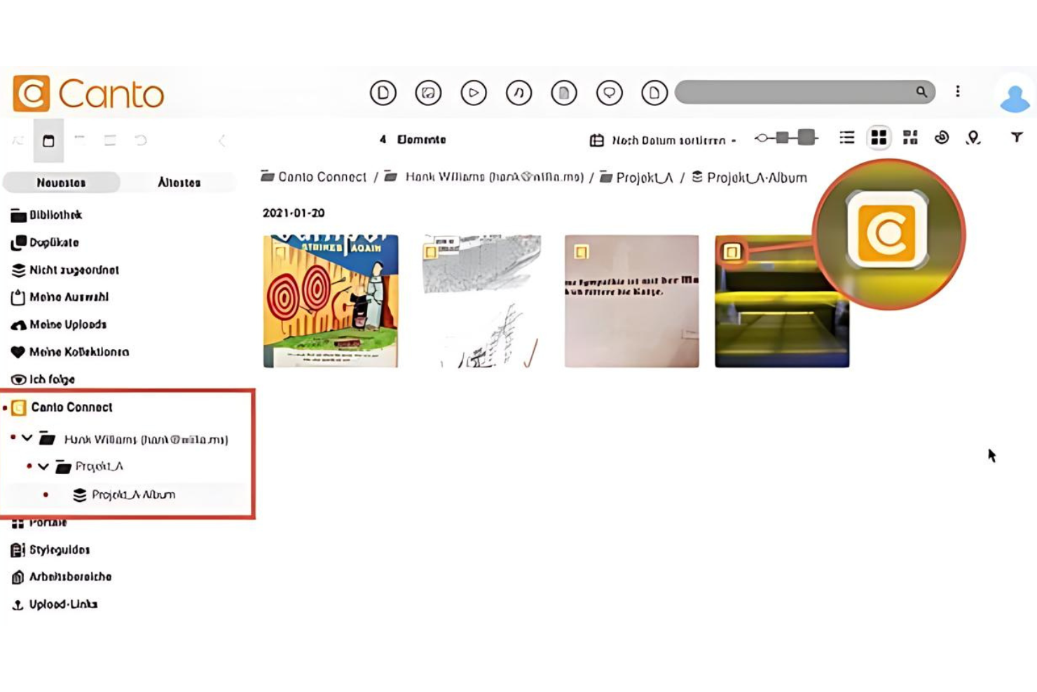 Canto screenshot - De 10 beste software voor mediabronbeheer, beoordeeld in 2026