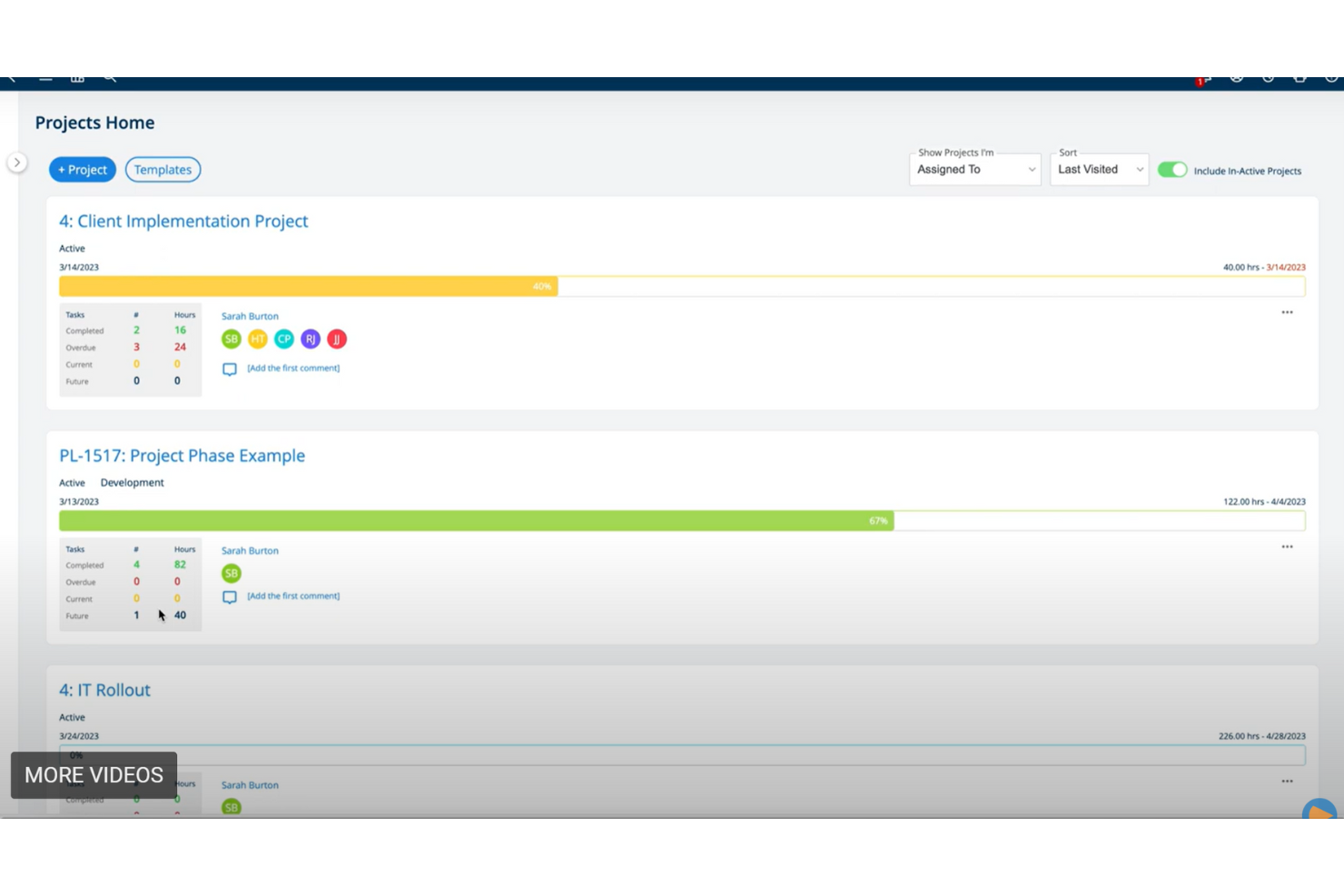 Project Insight screenshot - 10 Beste Gantt-diagramsoftware voor de bouw beoordeeld in 2026
