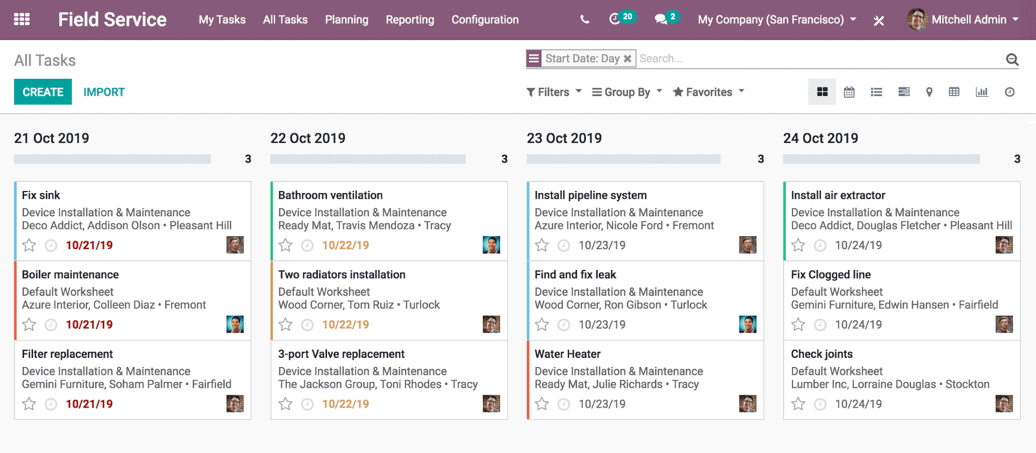 Odoo screenshot - 10 beste open source workflowbeheersoftware voor 2026