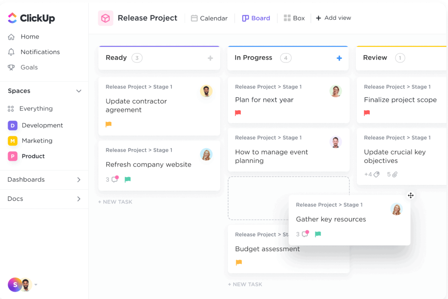 ClickUp screenshot - 10 beste Airtable-alternatieven voor projecten in 2026