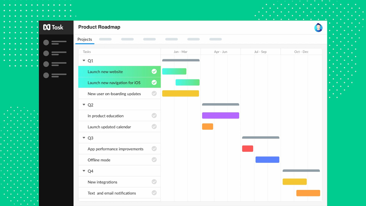 nTask screenshot - 10 beste projectmanagementsoftware voor het onderwijs in 2026