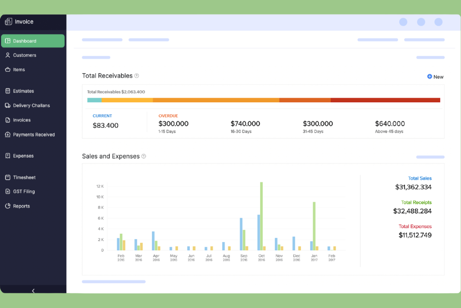 Zoho Invoice screenshot - 10 beste QuickBooks-alternatieven voor 2026