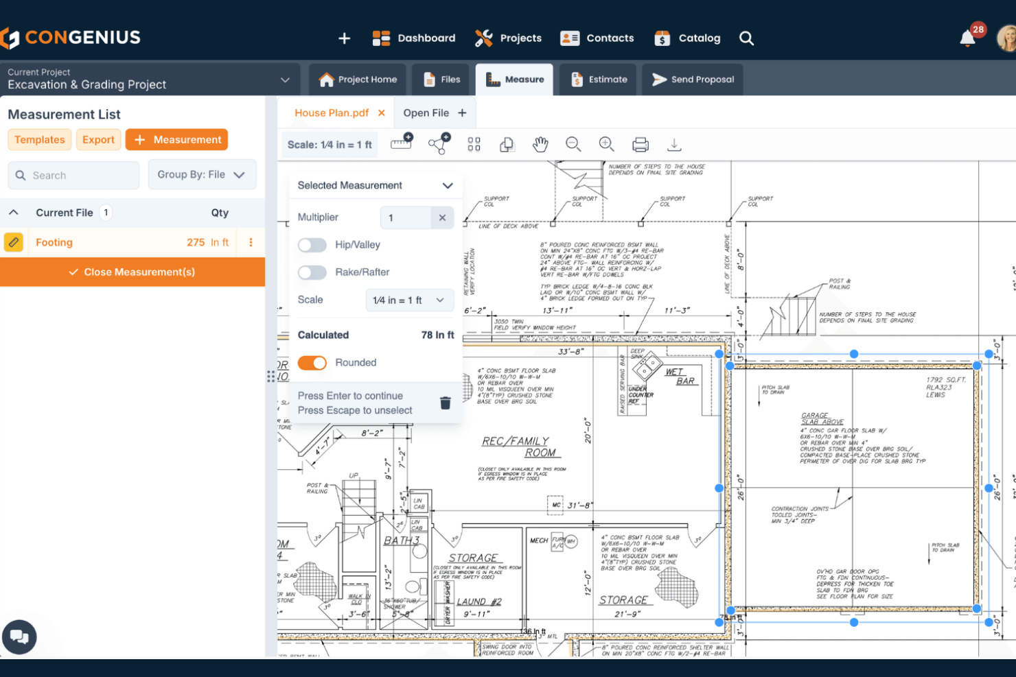 ConGenius screenshot - 10 beste software voor HVAC-ramingen beoordeeld in 2026