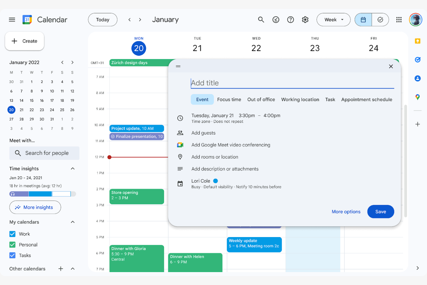 Google Calendar screenshot - 10 beste apps voor dagelijkse planning beoordeeld in 2026